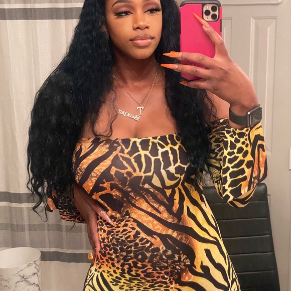 Yellow Animal Print Jumpsuit - Picture 9 of 13